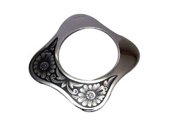 Серебряное кольцо салфеточное плоское «Черневой рисунок» 